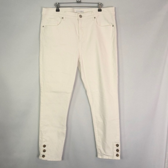 LOFT Made and Loved Modern Slim Pockets White Jean Size 32/14 - Picture 1 of 11